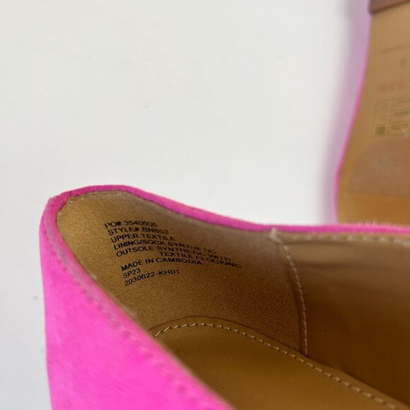 J Crew Shoes Pink Bow Loafers Flat Slip On Vegan Suede Preppy Barbiecore - Picture 9 of 9